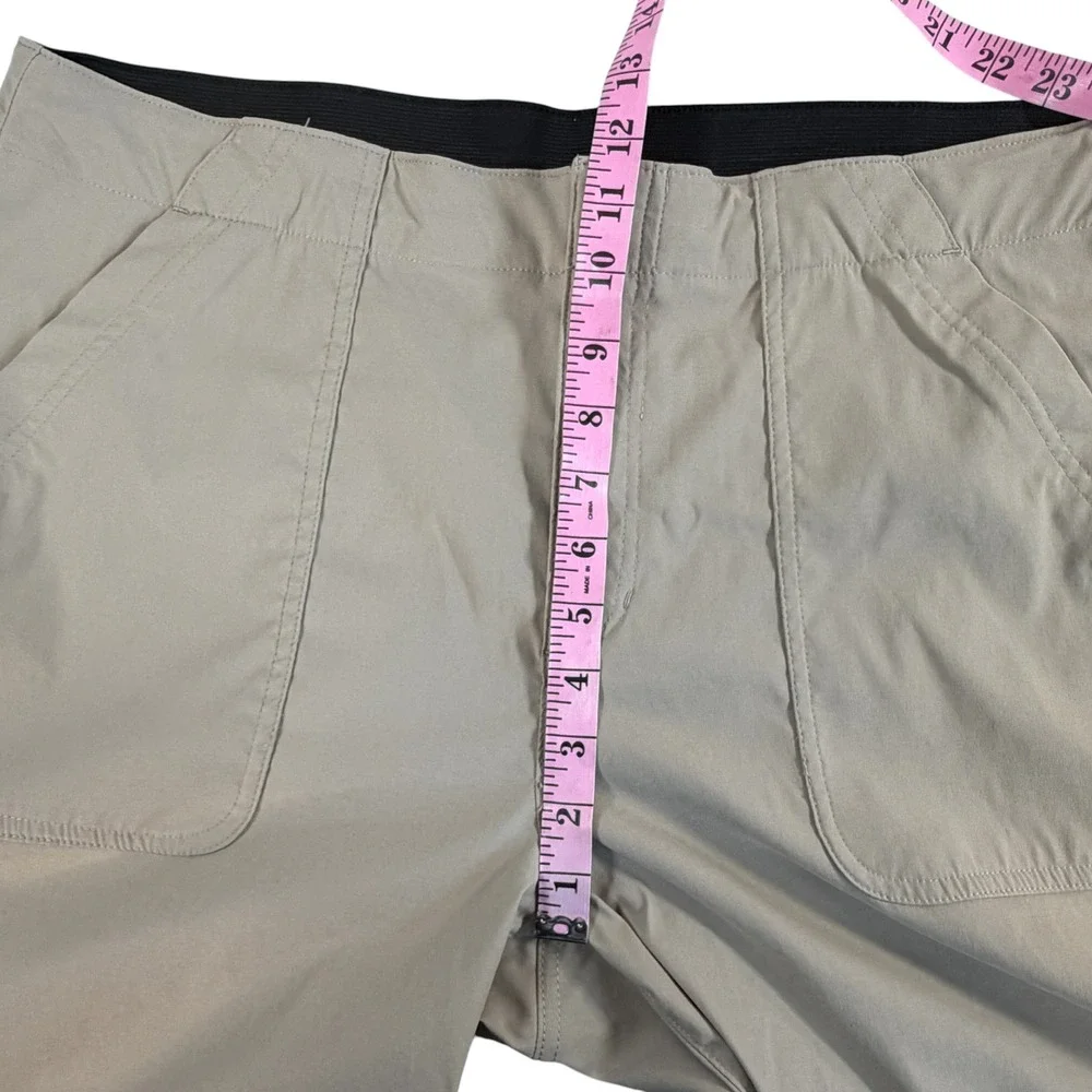 Eddie Bauer Horizon Straight Ankle Pant Womens 16 Tan Khaki Hiking Outdoor